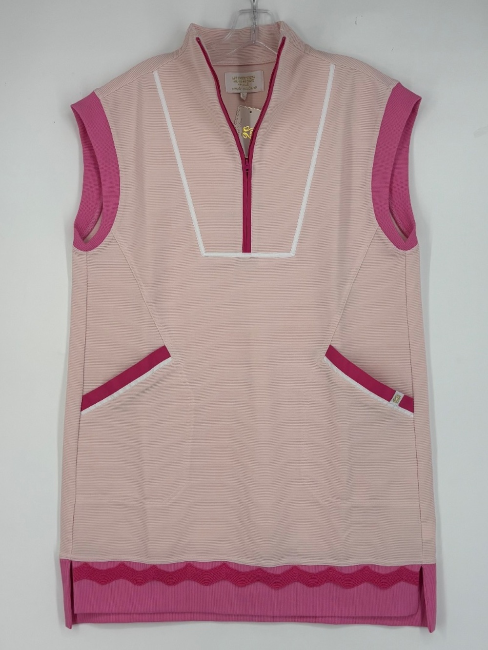 Simply Southern Womens Large Drew Tunic Dress Multi Pink Ribbed Knit Cap Sleeves